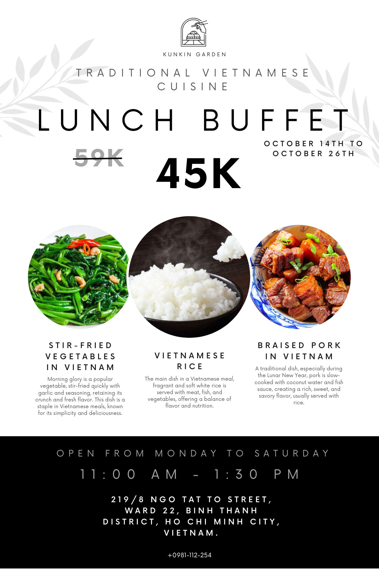 Lunch Buffet – Multi-course meal with home-cooked taste