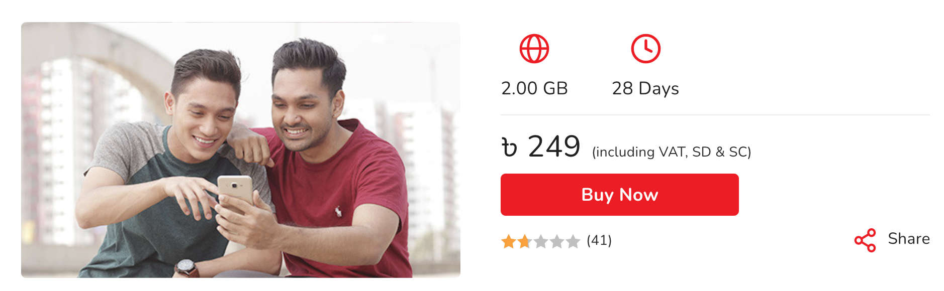 2 GB for 28 Days