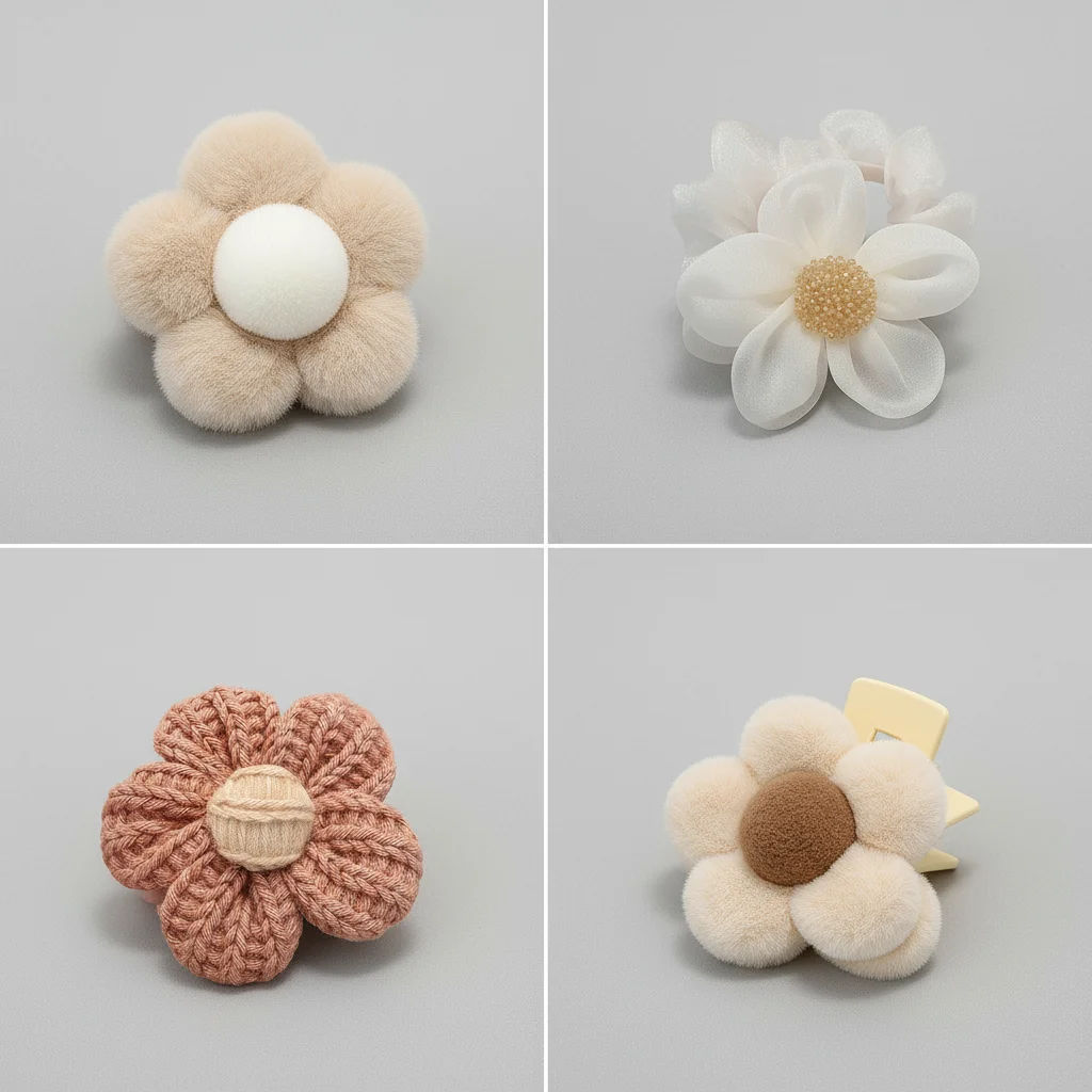Daisy Flower Hair Clips