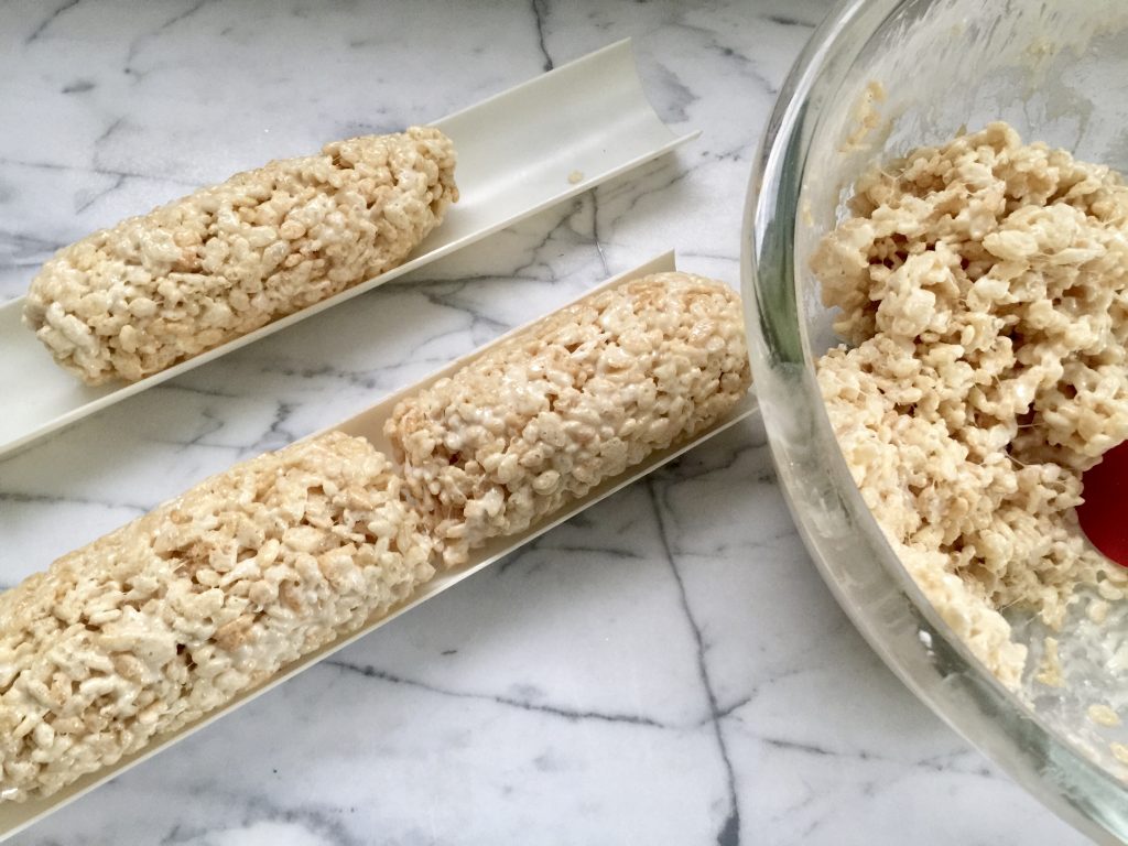 Rice Krispie treats rolled into a log