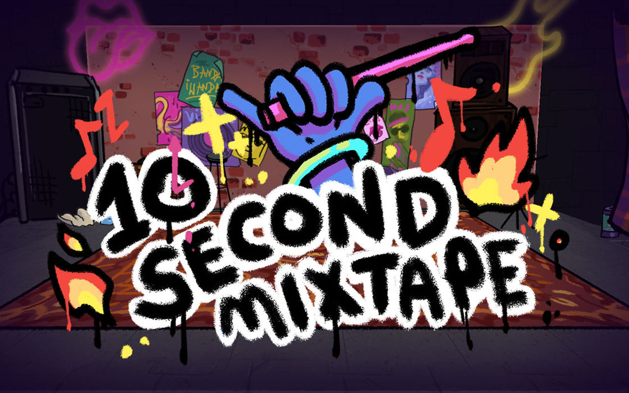 Homepage screenshot of 10secondmixtape.xyz