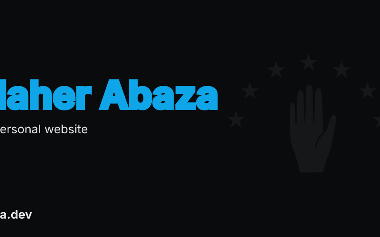 Homepage screenshot of abaza.dev