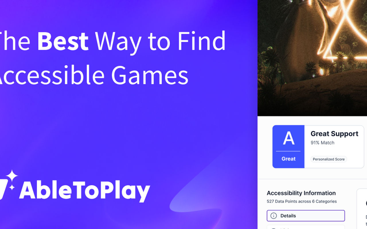 Homepage screenshot of abletoplay.com