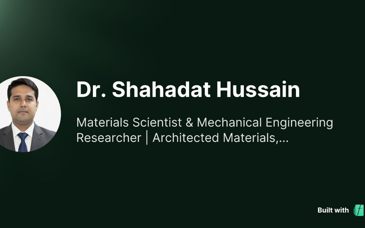 Homepage screenshot of academic.shahadathussain.com