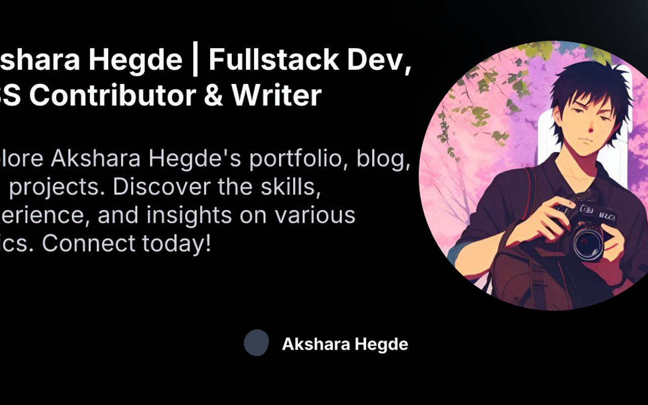 Homepage screenshot of akshara.dev