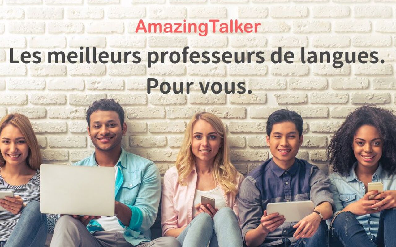 Homepage screenshot of amazingtalker.fr