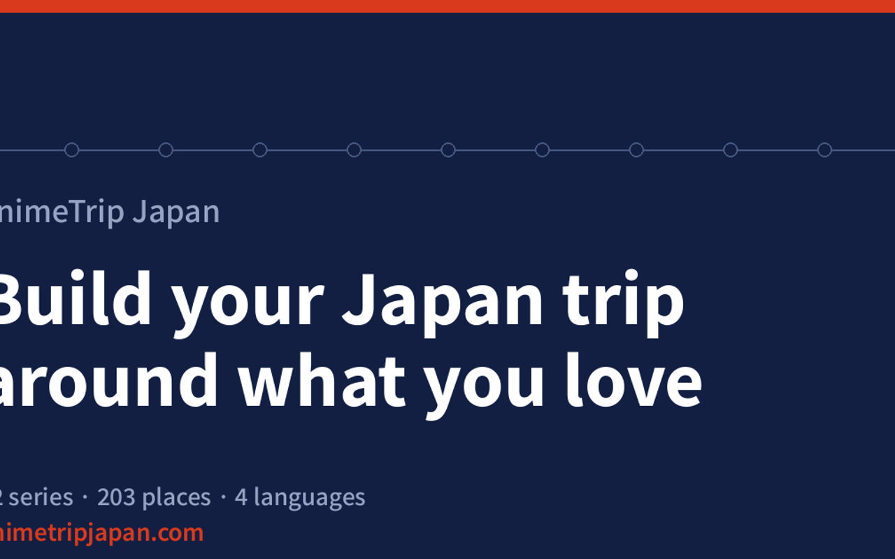 Homepage screenshot of animetripjapan.com
