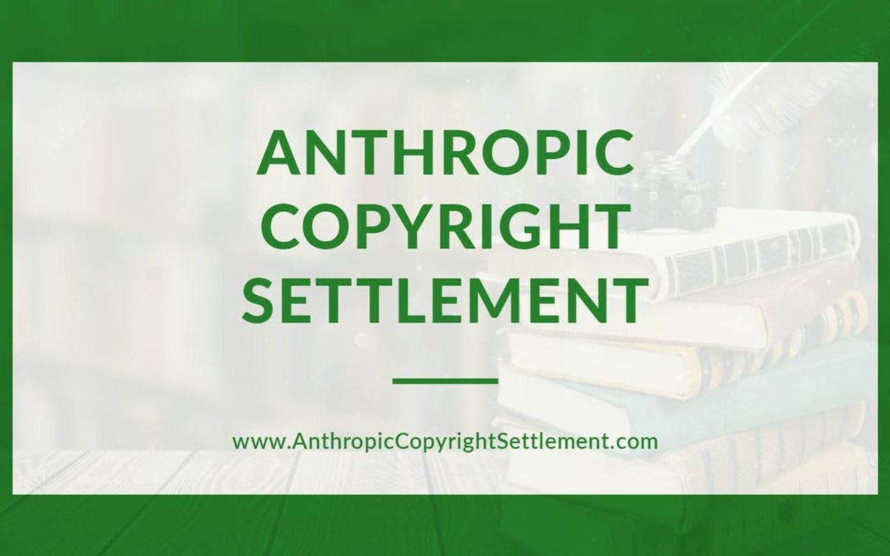 Homepage screenshot of anthropiccopyrightsettlement.com