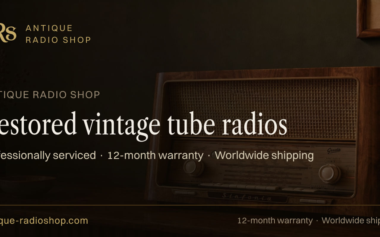 Homepage screenshot of antique-radioshop.com