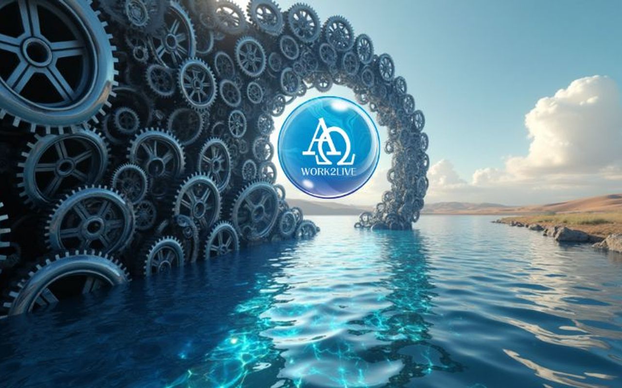 Homepage screenshot of aowork2live.com