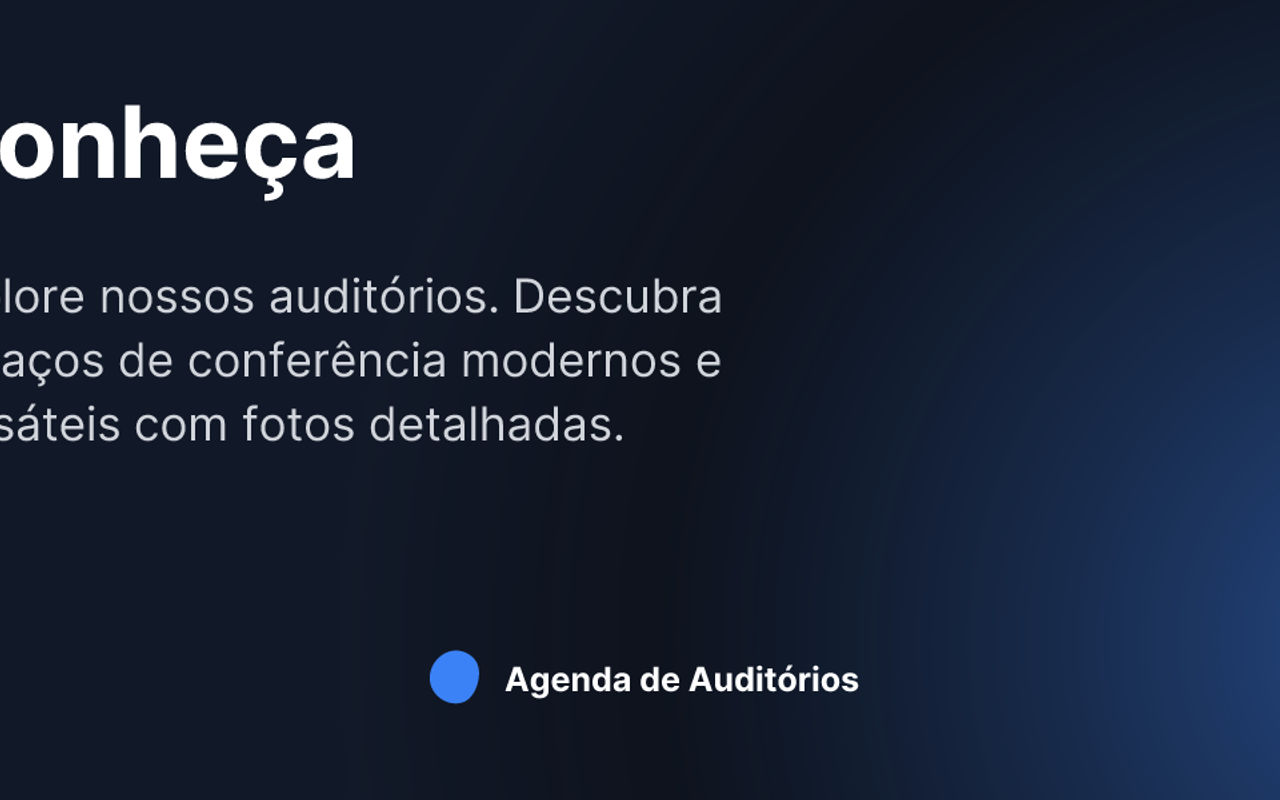 Homepage screenshot of auditorios.cbpf.br