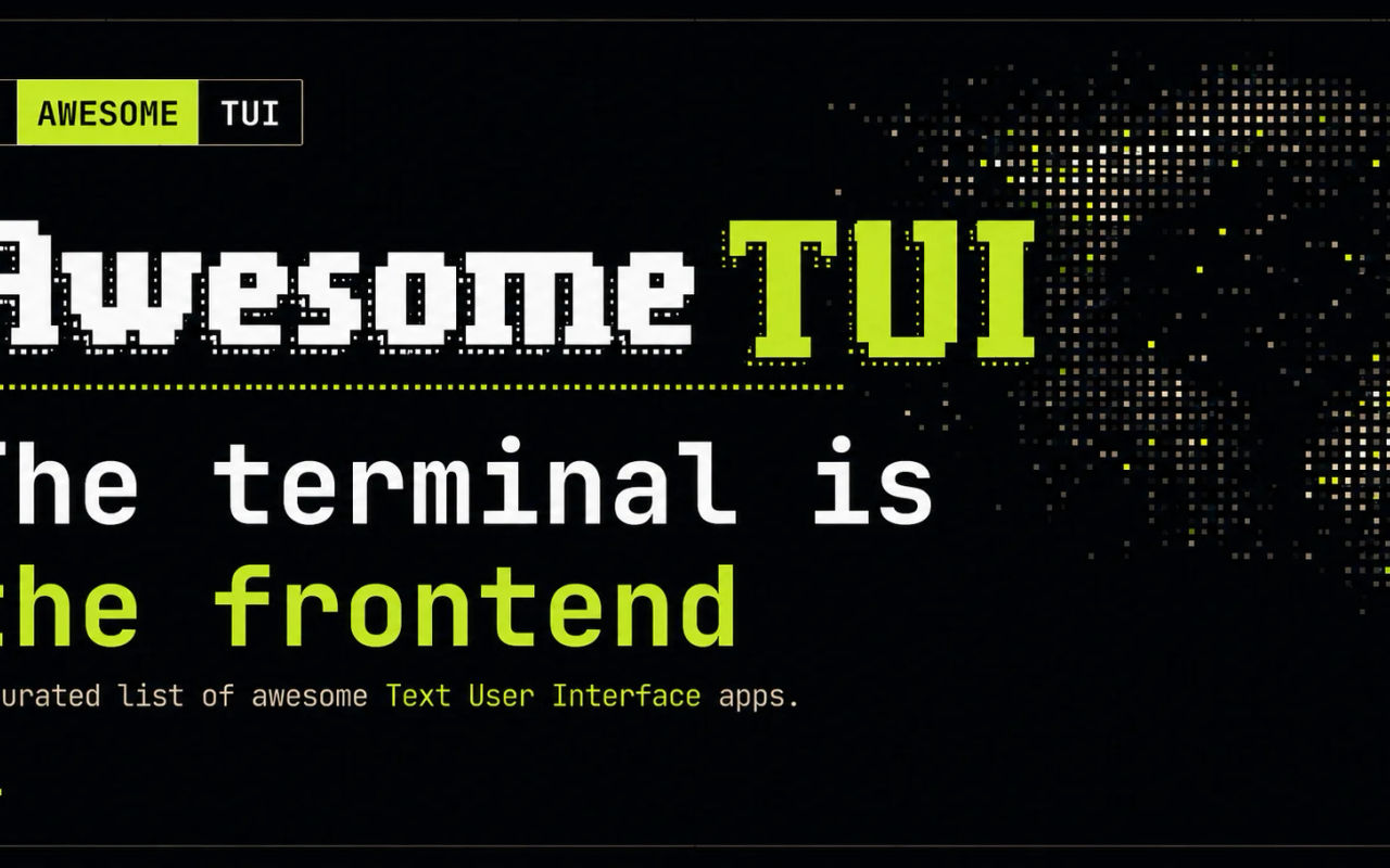 Homepage screenshot of awesometui.com