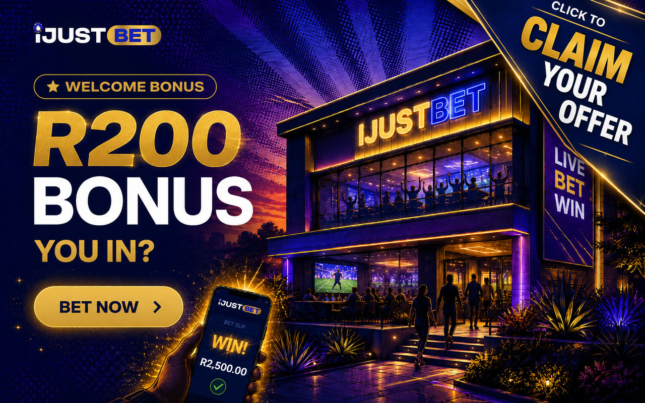 Homepage screenshot of bet.ijustbet.co.za