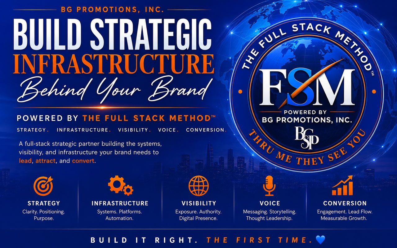 Homepage screenshot of bgpromotionsinc.com