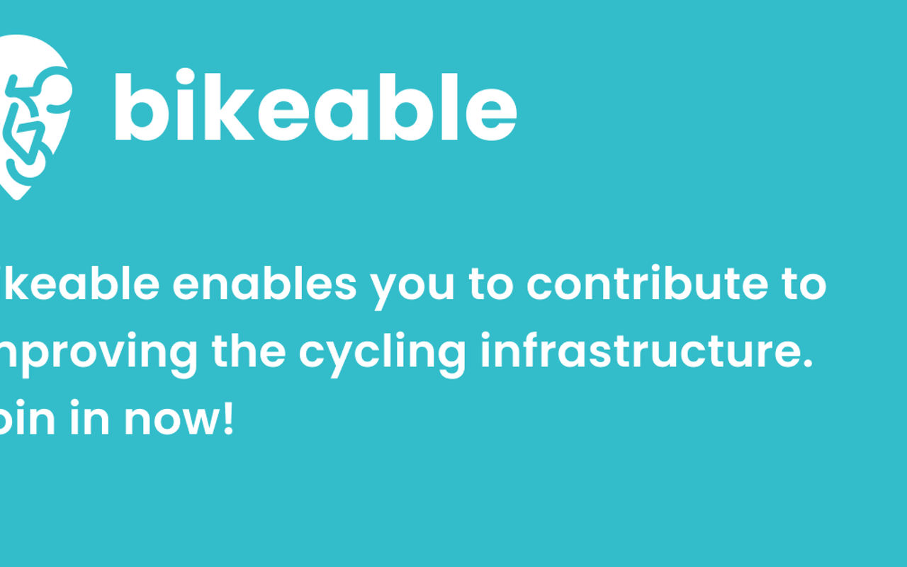 Homepage screenshot of bikeable.ch