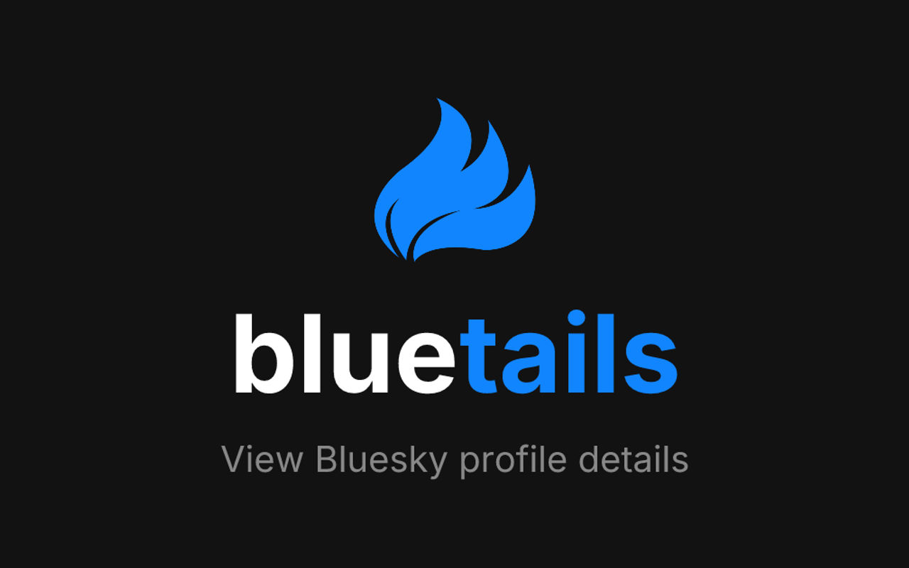 Homepage screenshot of bluetails.app