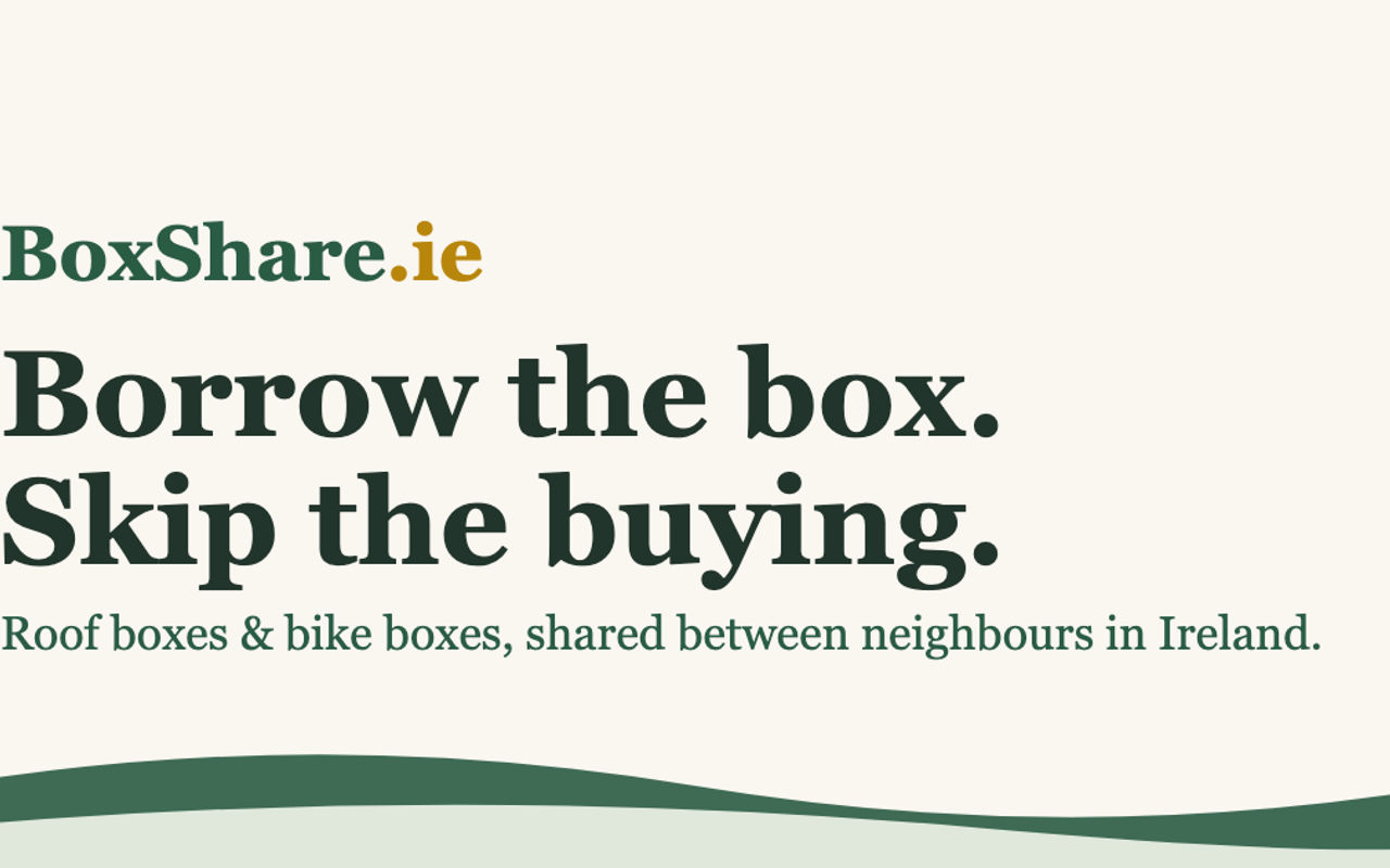 Homepage screenshot of boxshare.ie