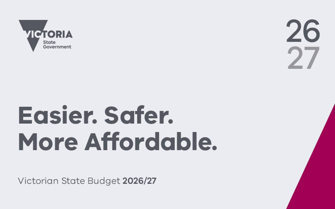 Homepage screenshot of budget.vic.gov.au
