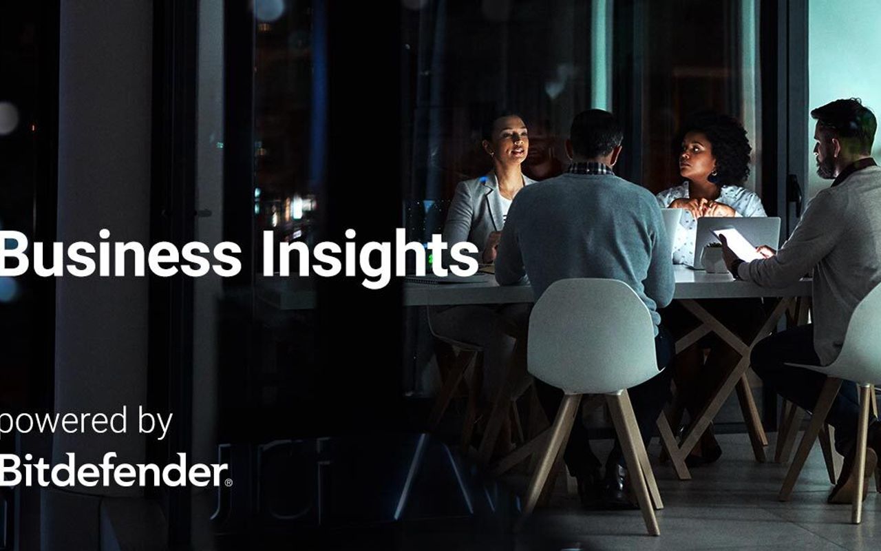 Homepage screenshot of businessinsights.bitdefender.com