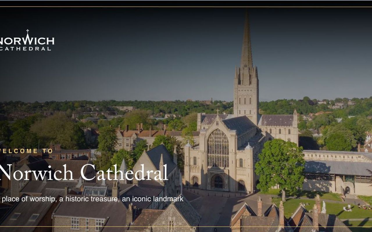 Homepage screenshot of cathedral.org.uk
