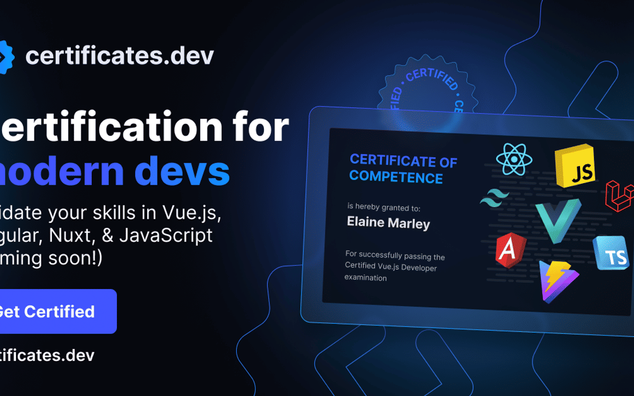 Homepage screenshot of certificates.dev