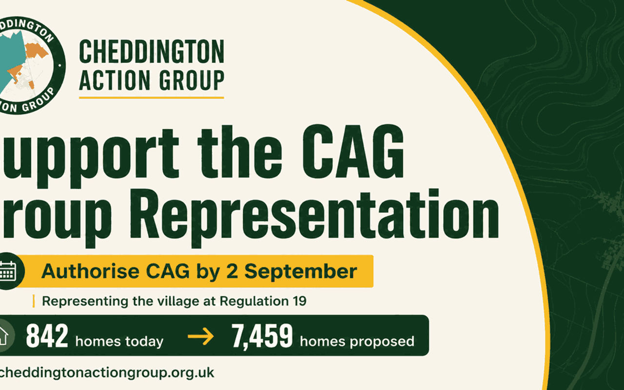Homepage screenshot of cheddingtonactiongroup.org.uk