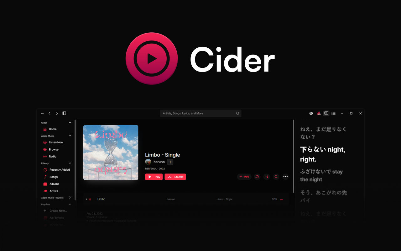 Homepage screenshot of cider.sh