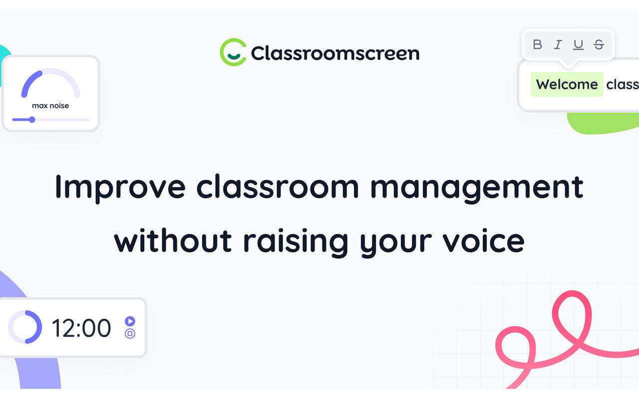 Homepage screenshot of classroomscreen.com