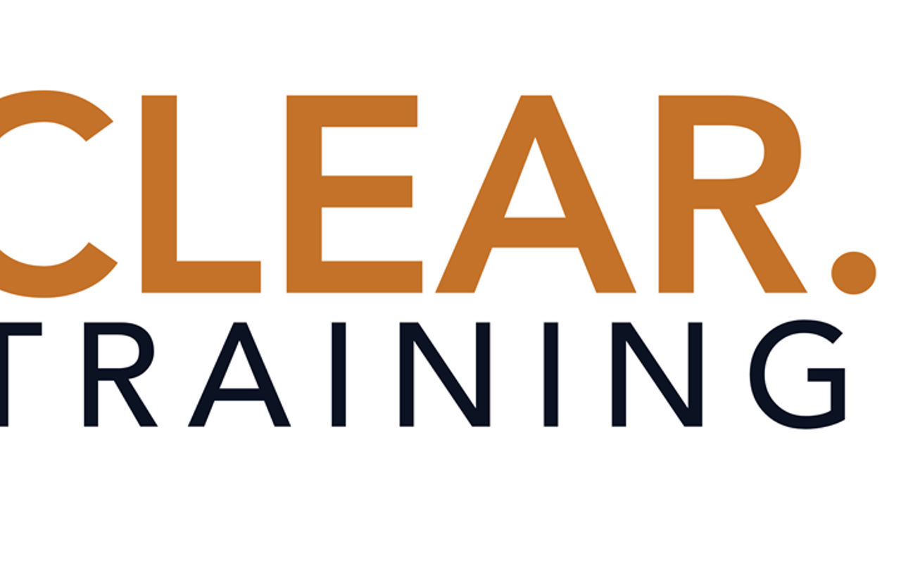 Homepage screenshot of clear.training
