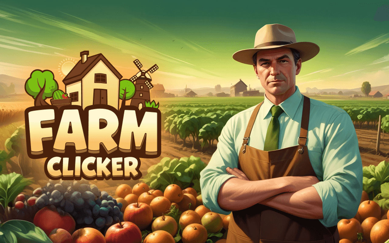 Homepage screenshot of clicker.farm