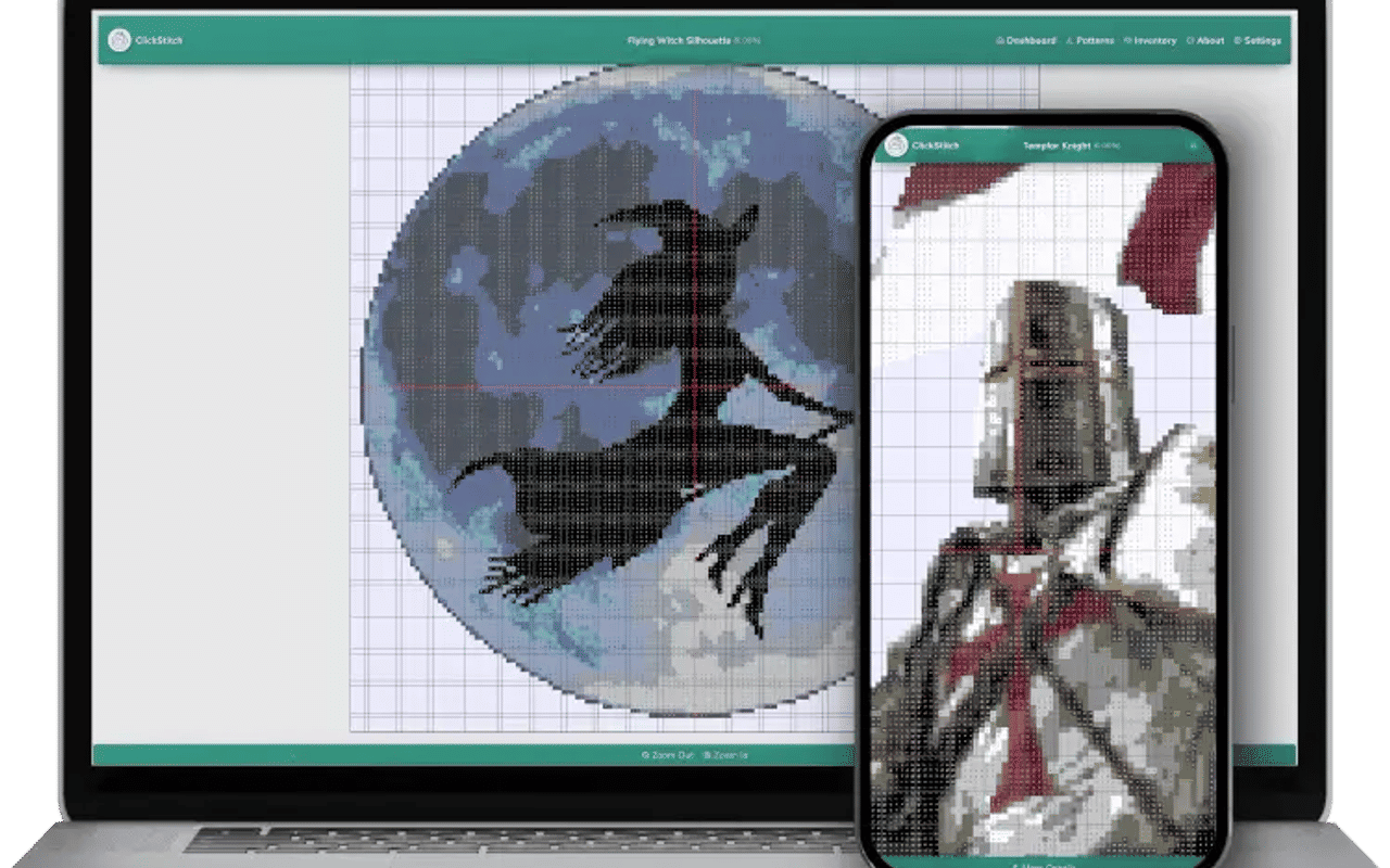 Homepage screenshot of clickstitch.app
