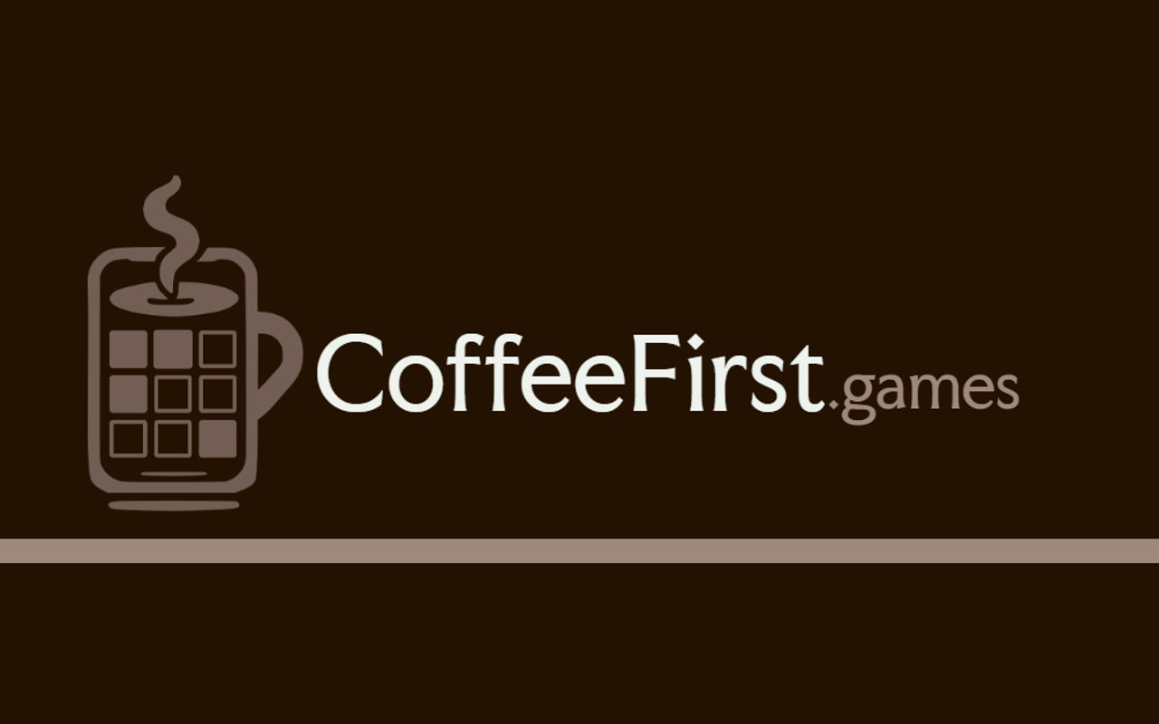 Homepage screenshot of coffeefirst.games