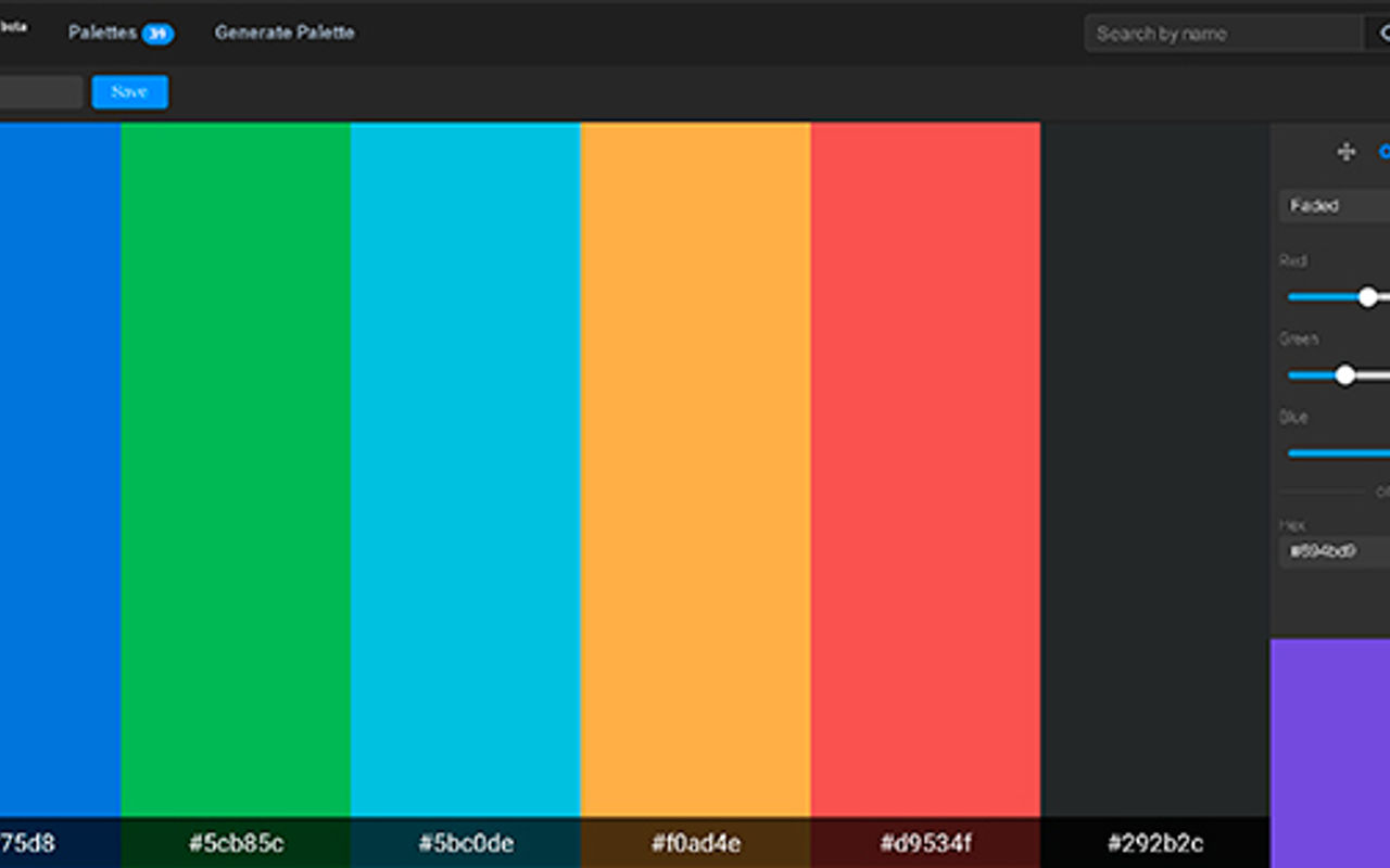 Homepage screenshot of colorswall.com