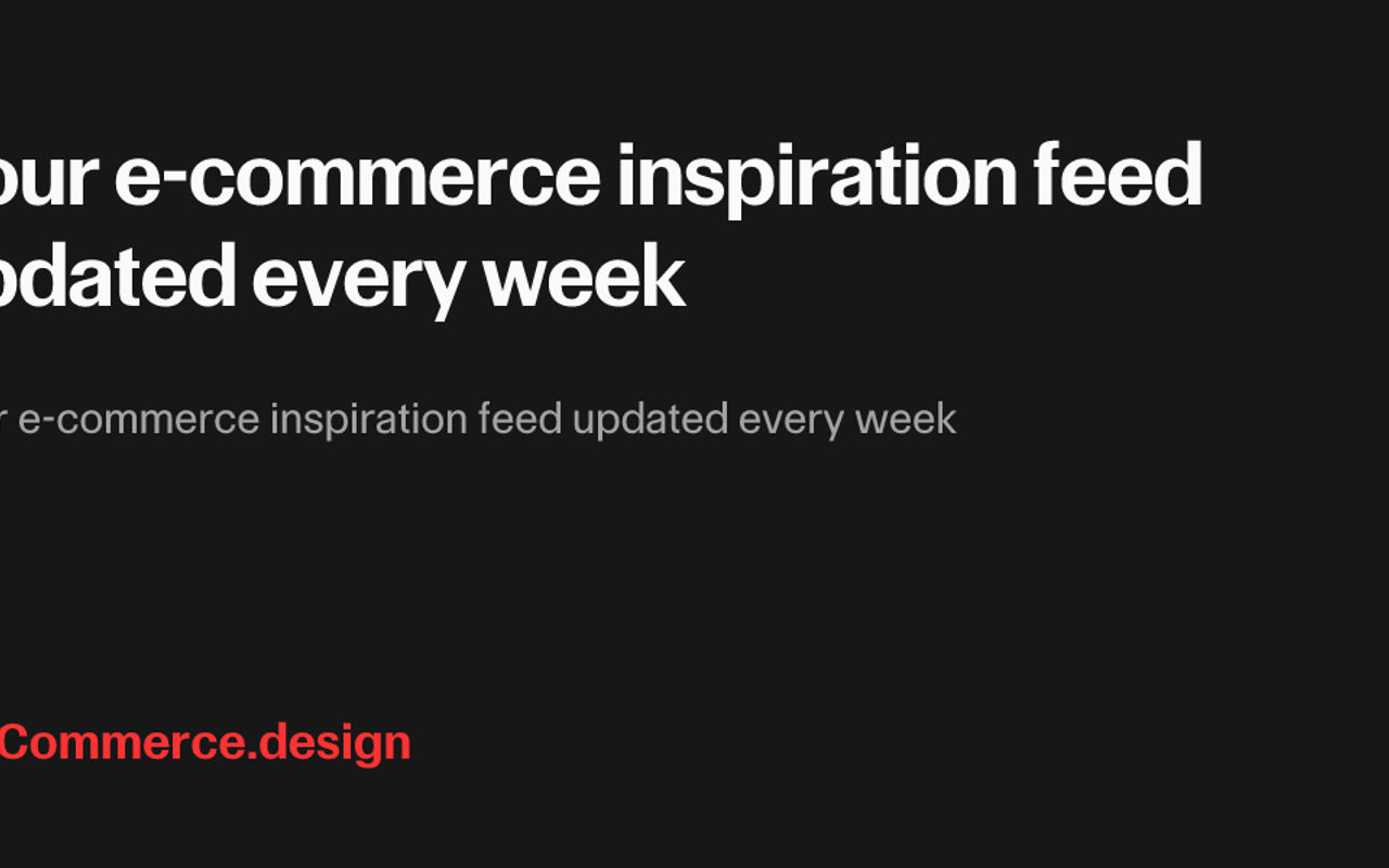 Homepage screenshot of commerce.design
