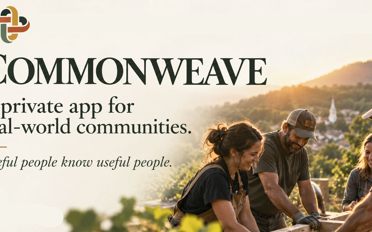 Homepage screenshot of commonweavemarketplace.com