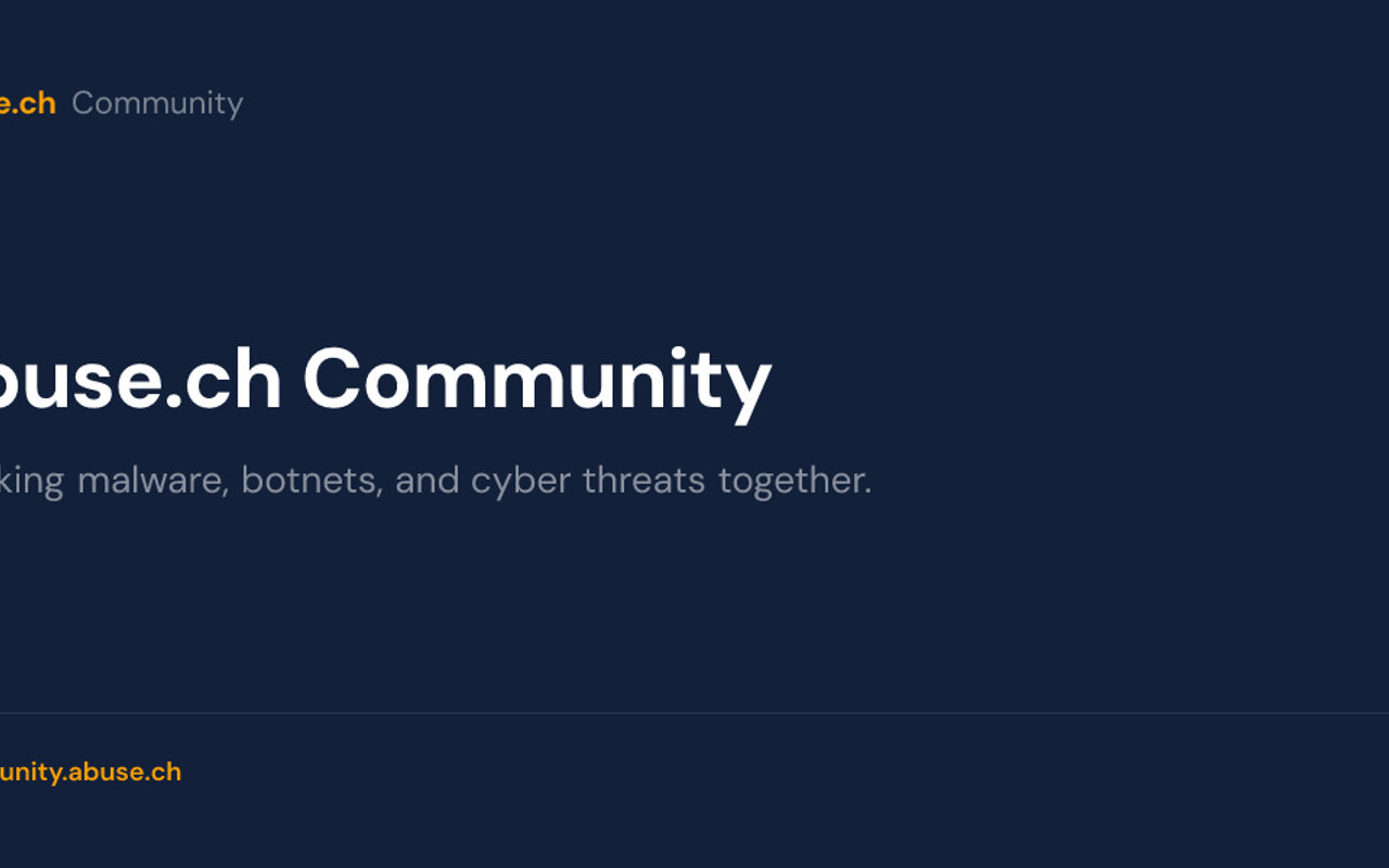 Homepage screenshot of community.abuse.ch