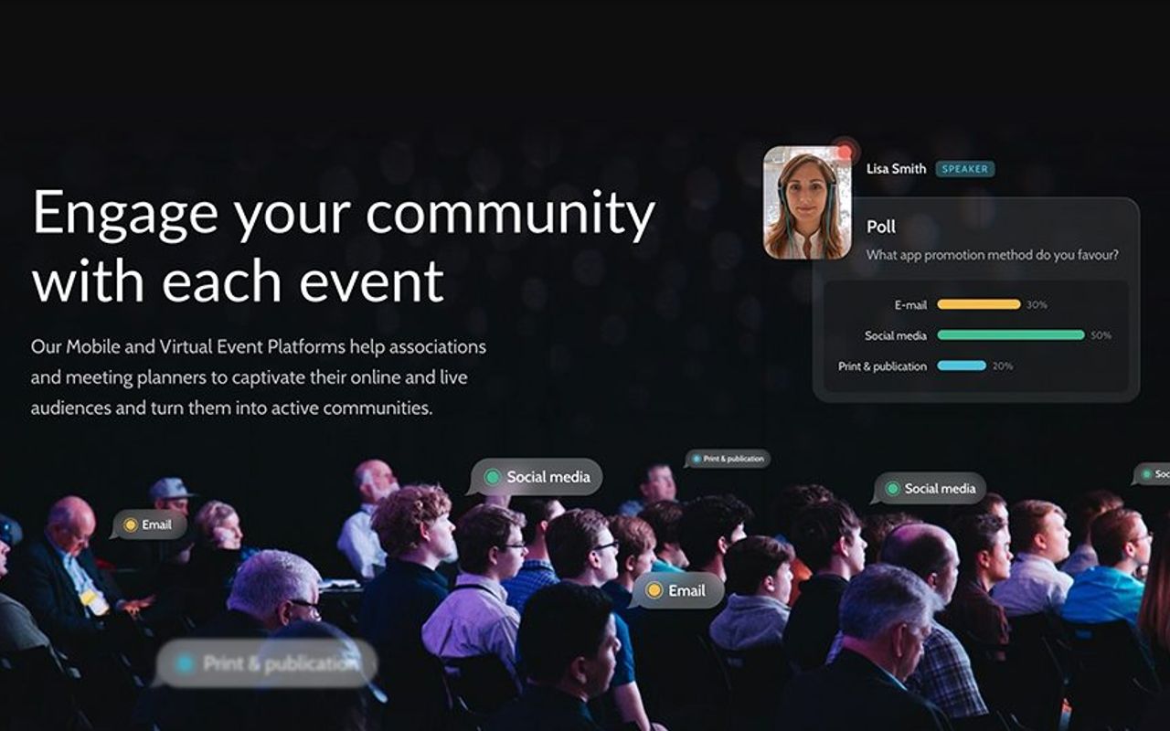 Homepage screenshot of conferencecompass.com