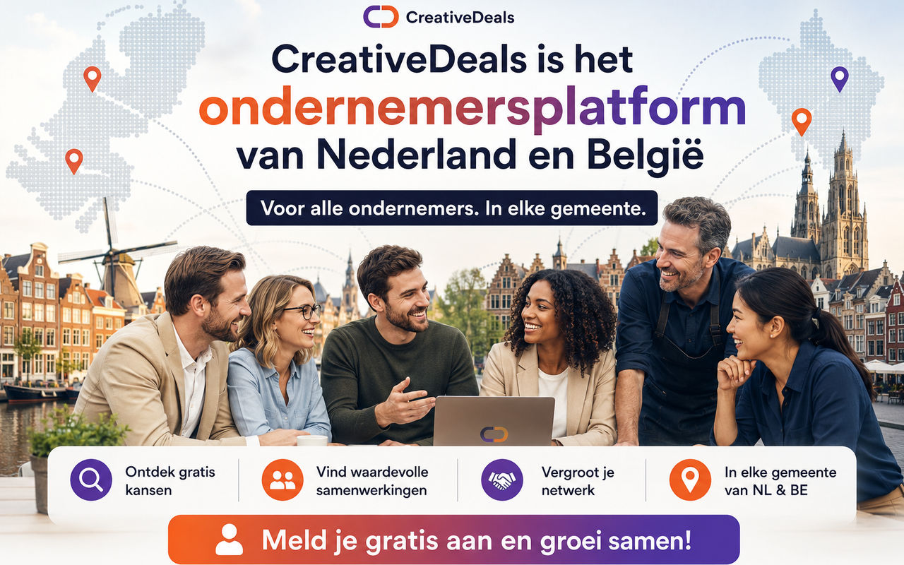 Homepage screenshot of creativedeals.nl