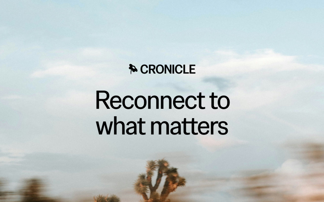 Homepage screenshot of cronicle.me