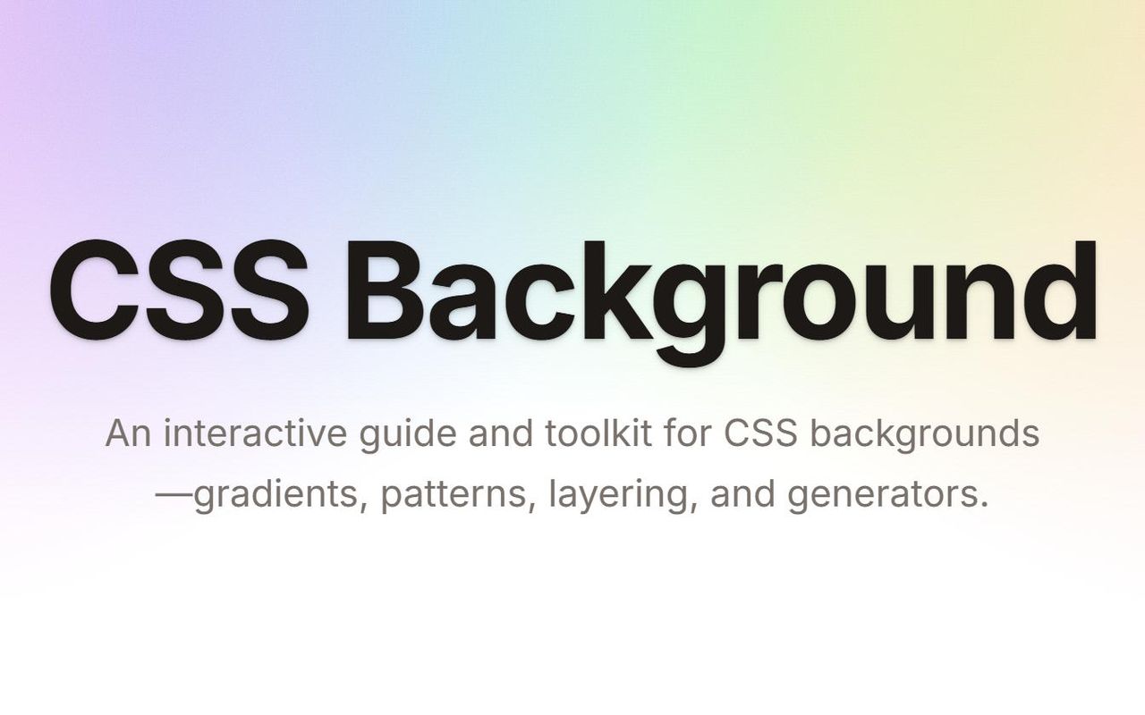 Homepage screenshot of cssbackground.net