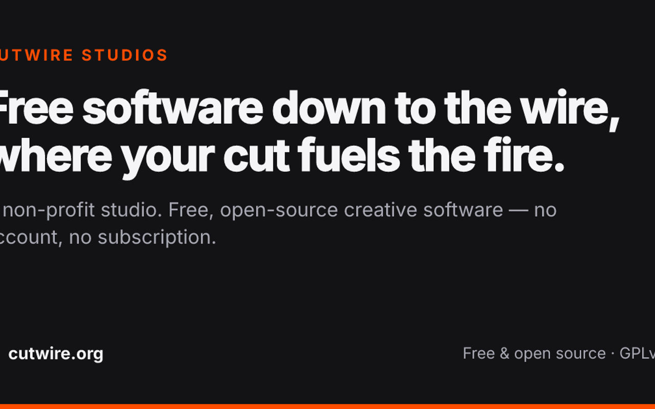 Homepage screenshot of cutwire.org