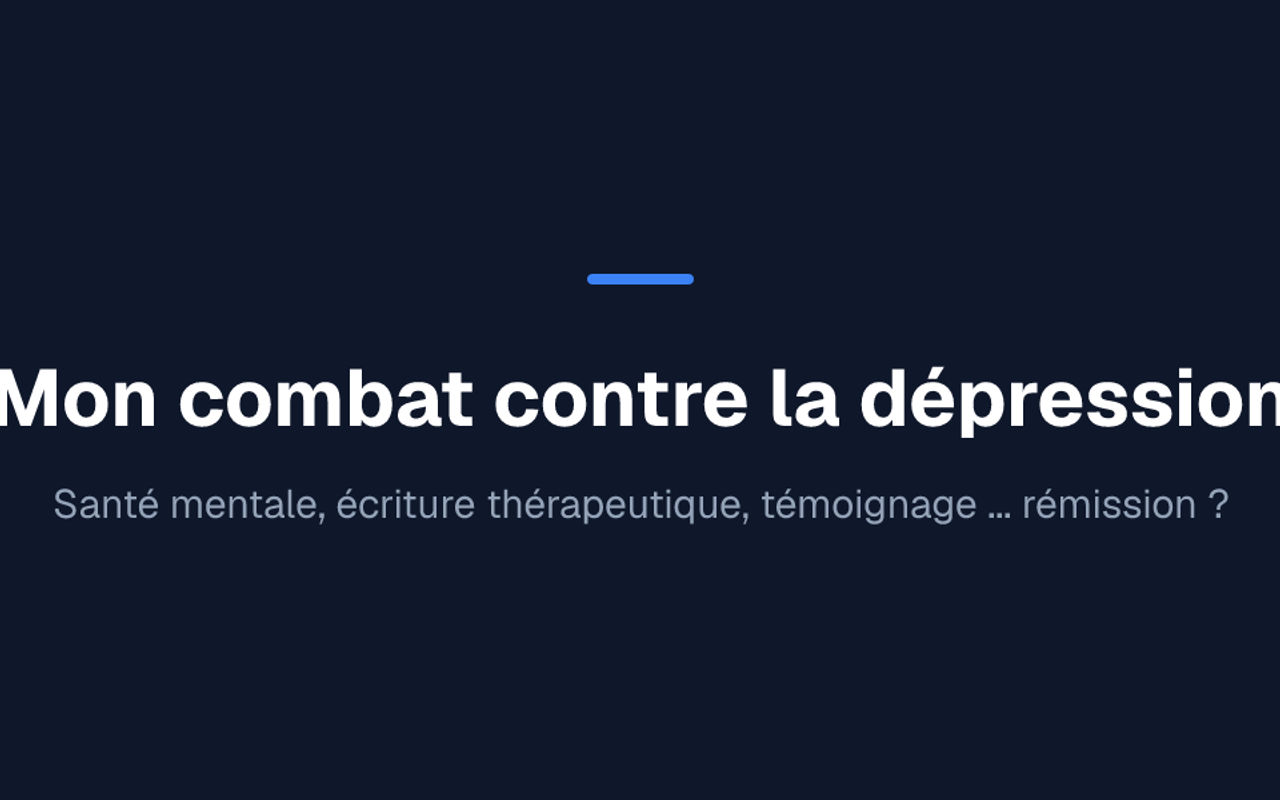 Homepage screenshot of depression.writizzy.blog