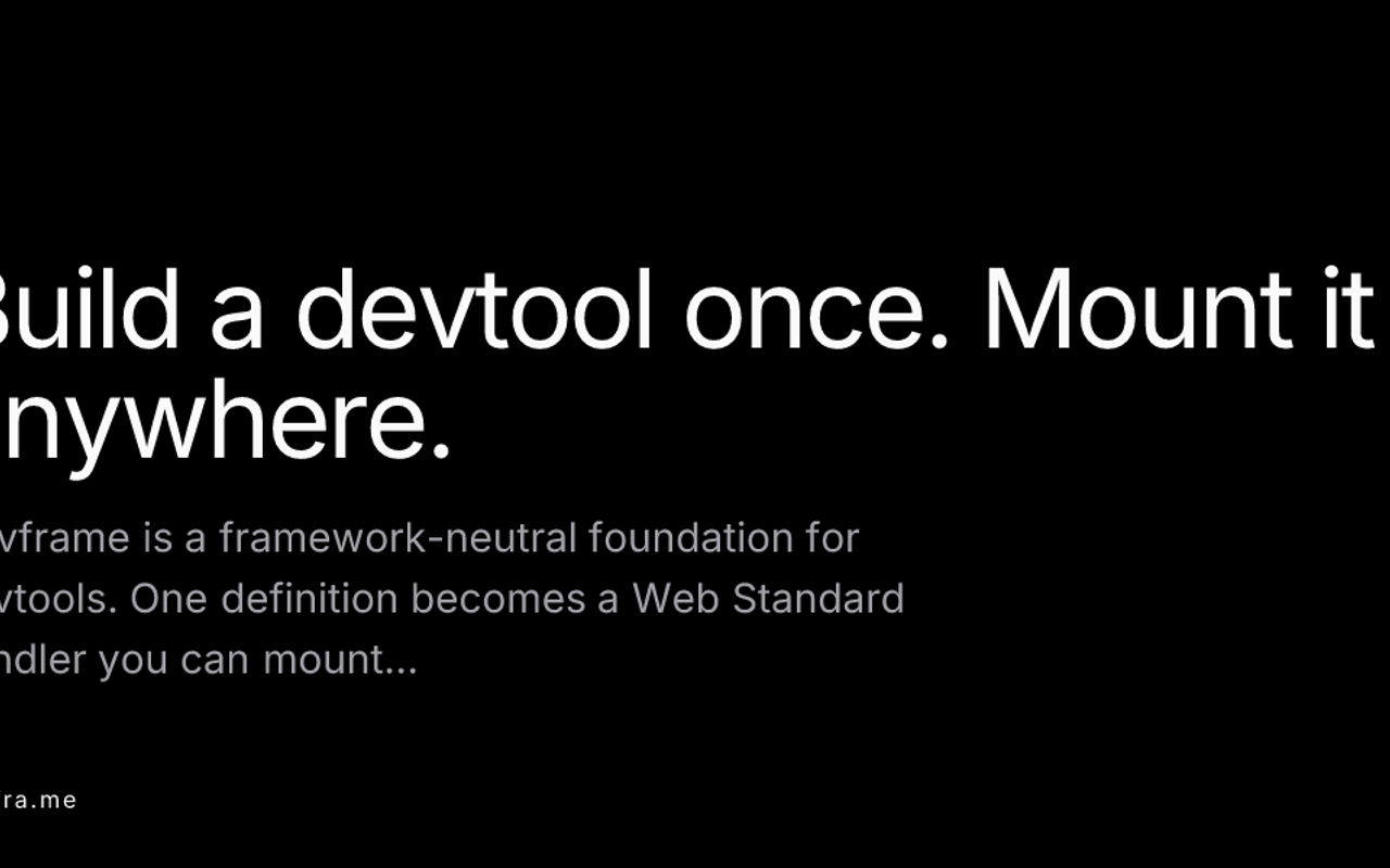 Homepage screenshot of devfra.me