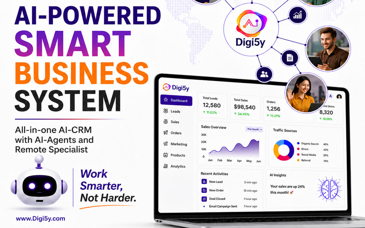 Homepage screenshot of digi5y.com