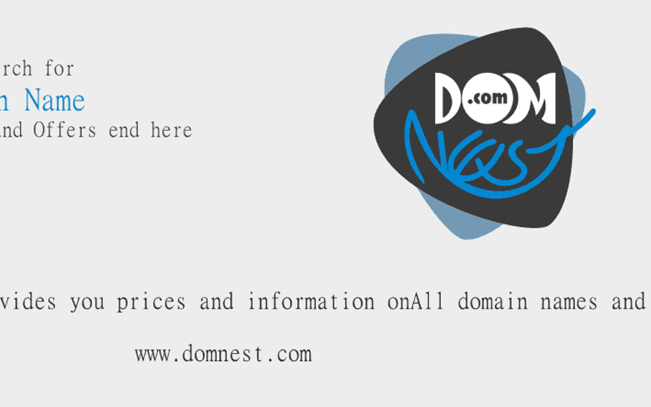 Homepage screenshot of domnest.com