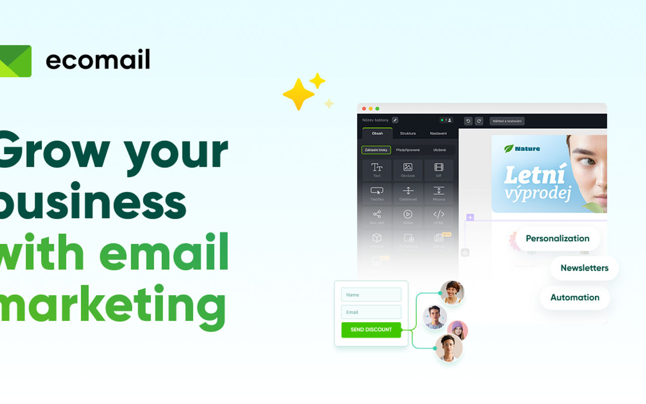 Homepage screenshot of ecomail.app