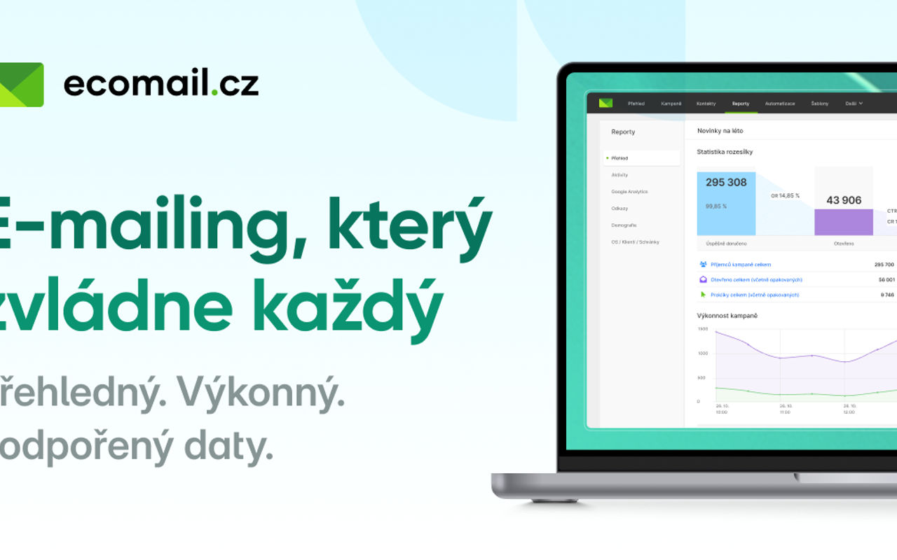 Homepage screenshot of ecomail.cz