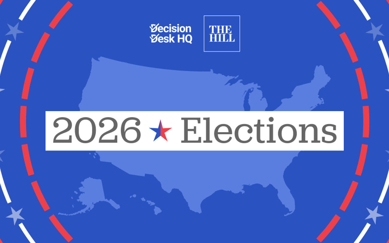 Homepage screenshot of elections2026.thehill.com
