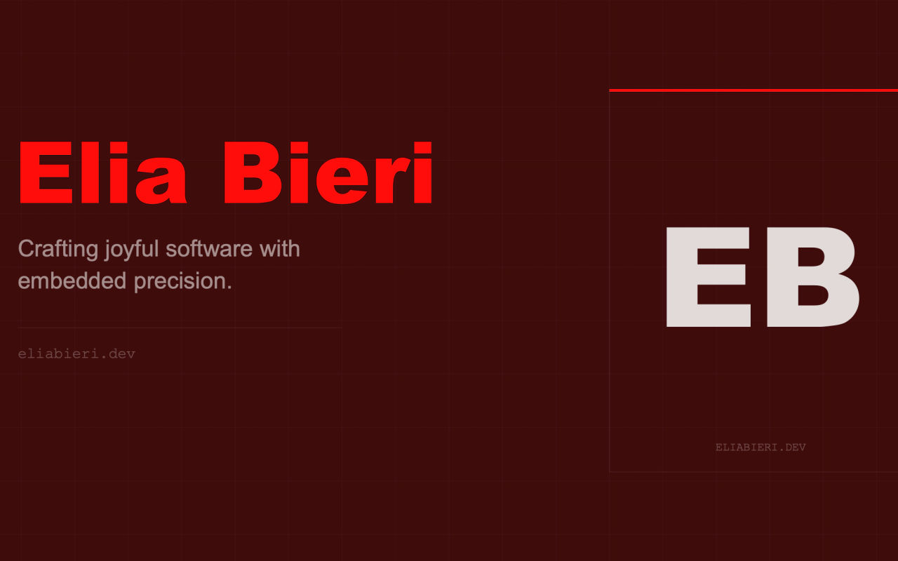Homepage screenshot of eliabieri.dev
