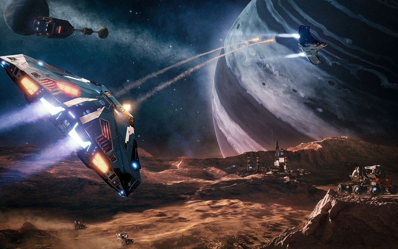 Homepage screenshot of elitedangerous.com